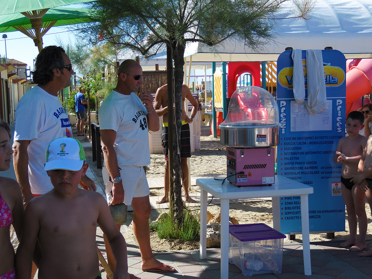 Zucchero filato in spiaggia