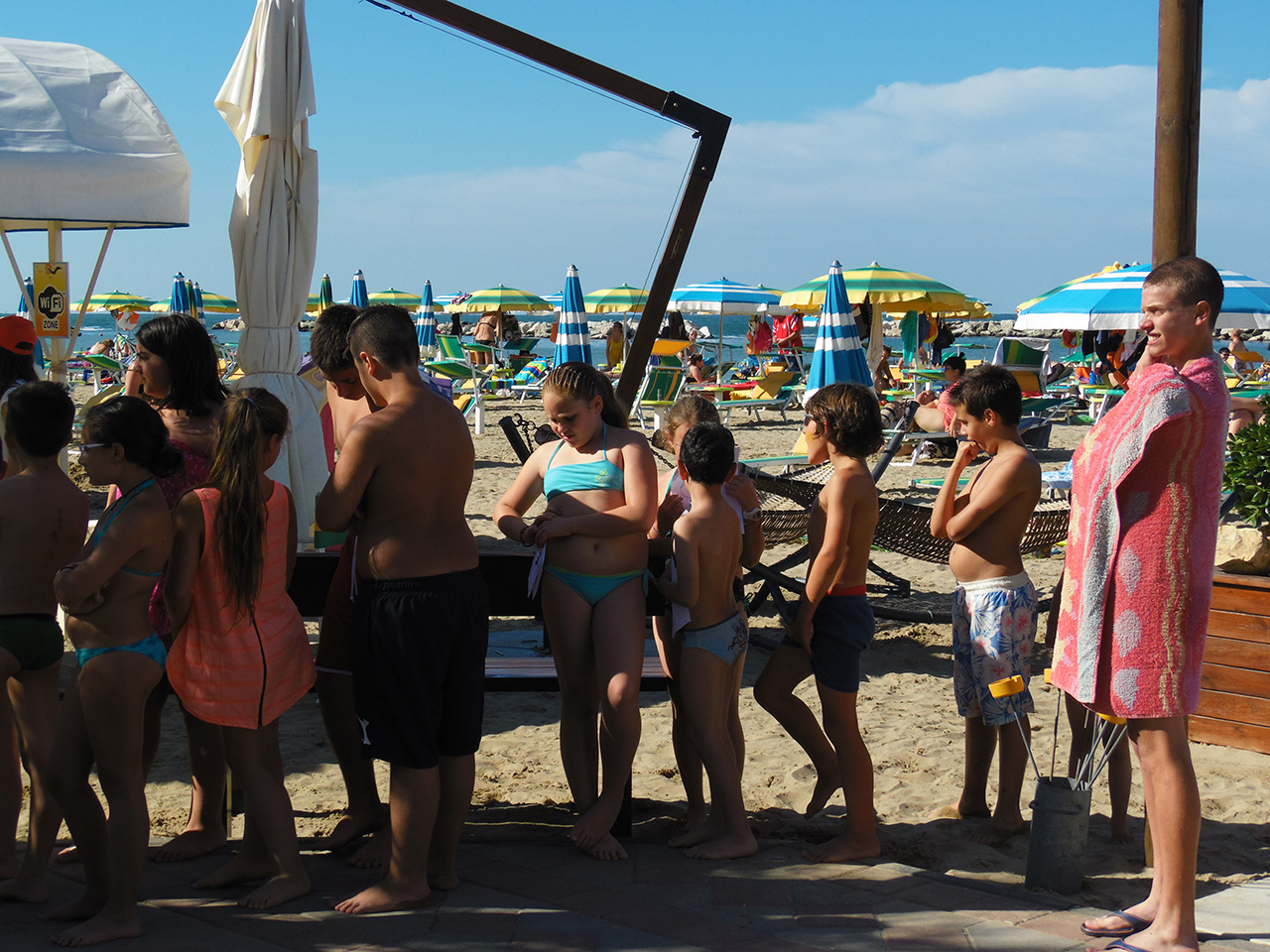 Zucchero filato in spiaggia