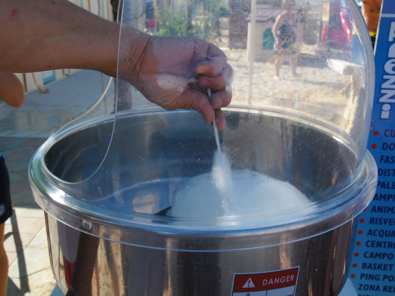 Zucchero filato in spiaggia