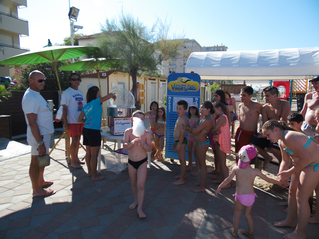 Zucchero filato in spiaggia