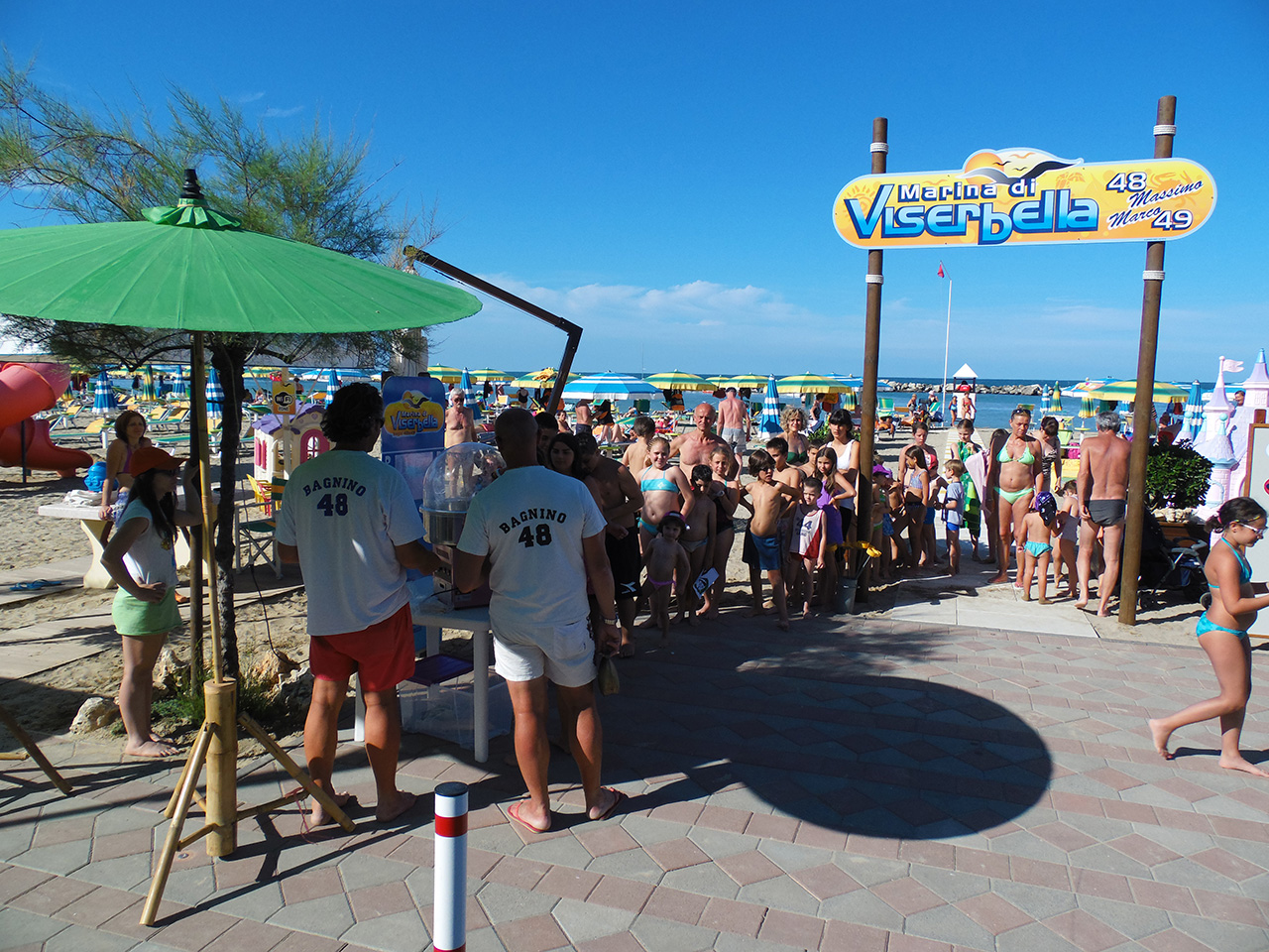 Zucchero filato in spiaggia